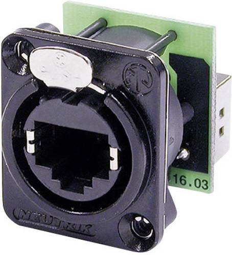 Neutrik NE8FDP-B RJ45 Datensteckverbinder etherCon D Serie NE8FDP-B Buchse, gerade NE8FDP-B Pole: 8P8C Schwarz 1St.