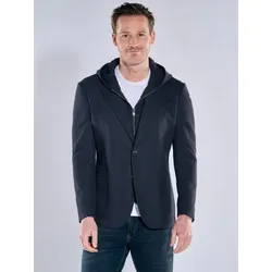 engbers Herren Freizeit-Sakko mit Inlet Blau slim fit uni - 58