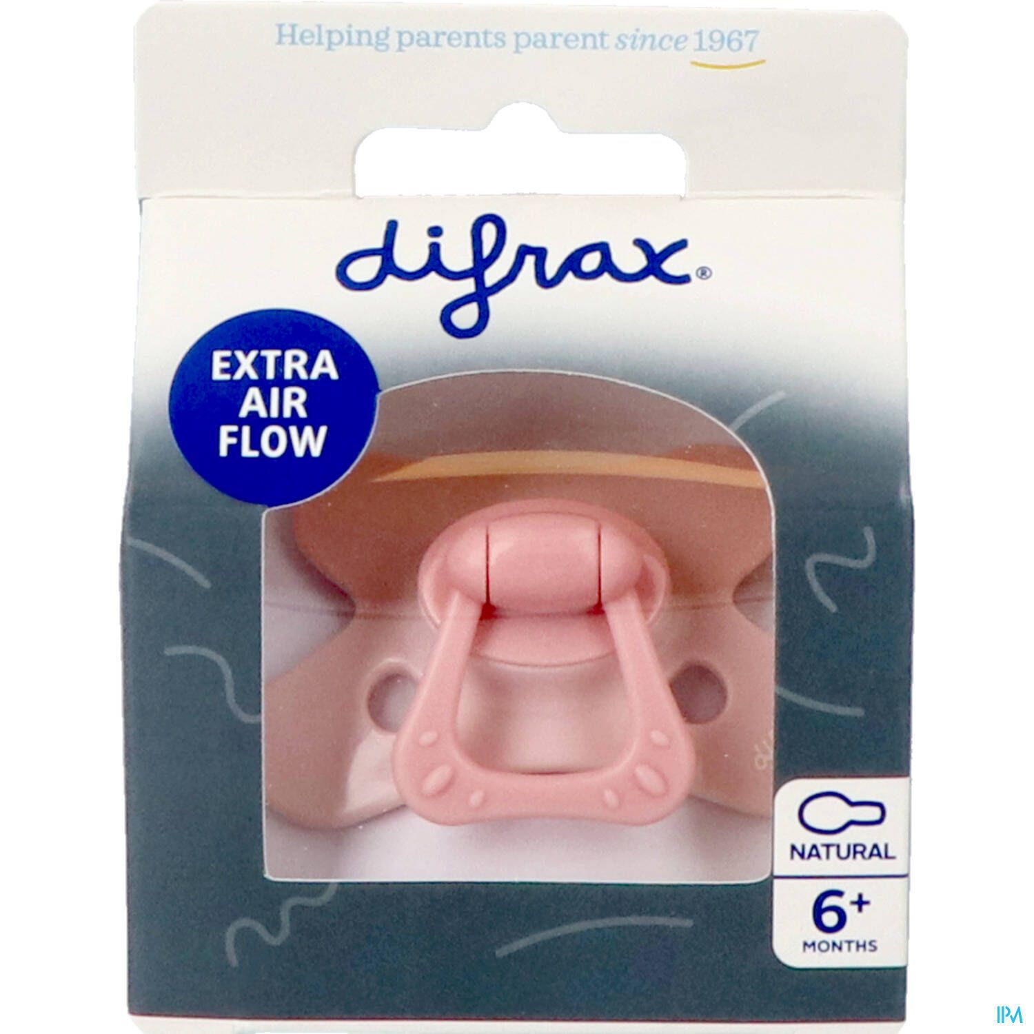 Difrax Fopspeen Special Edition Natural Pink Opal 6m+ 1 St Schnuller