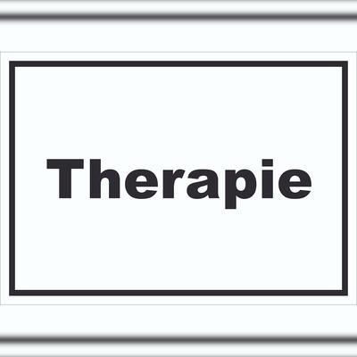 HB-Druck Therapie Schild mit Text Raum Behandlung waagerecht A0 (841x1189mm)