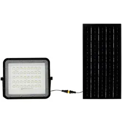 V-Tac, Fassadenbeleuchtung, VT-80W 7823 LED-Flutlichtstrahler, Solarmodul 10 W Kaltweiss Schwarz (800 lm, IP65)