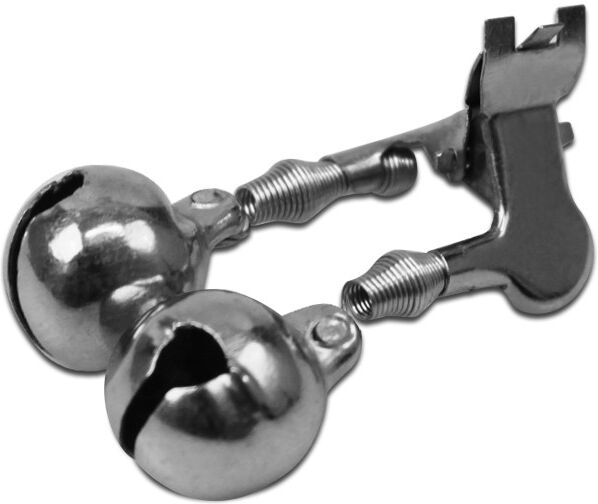 Grelot Delphin, pince à ligne métallique / par 1 18mm Gray, Beige, Silver 18mm