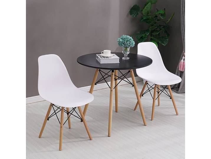 Table ronde scandinave Noir 2-4 personnes diamètre 70cm table pour la cuisine salon
