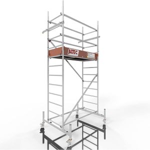 Altec Gerüst Rollfix 400, Arbeitshöhe 4m, Standardtraverse mit Ø 125mm Rollen