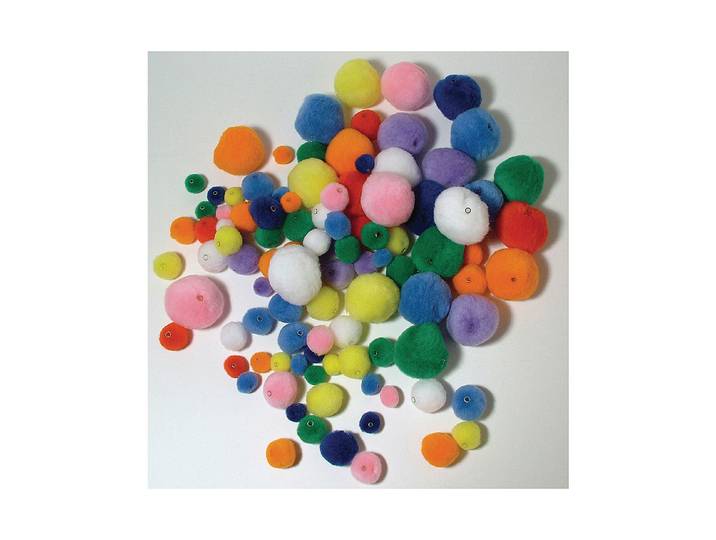 Rayher Pompons zum Auffädeln 100 Stück