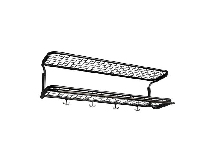 Essem Design Classic 650 Hutregal Schwarz/schwarz, 2-Ebenen, 90cm