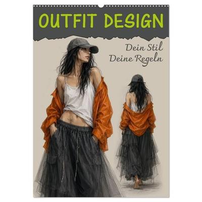 Outfit Design (Wandkalender 2027 DIN A2 hoch), CALVENDO Monatskalender
