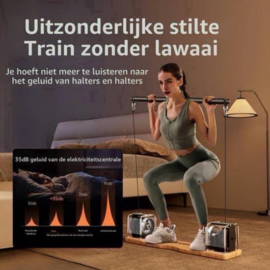 Kompakte Krafttrainingsgeräte - Einstellbarer Widerstand 7-17 kg - 7,5 kg Gewicht - Metall und Holz - Für den Heimgebrauch und für Reisen