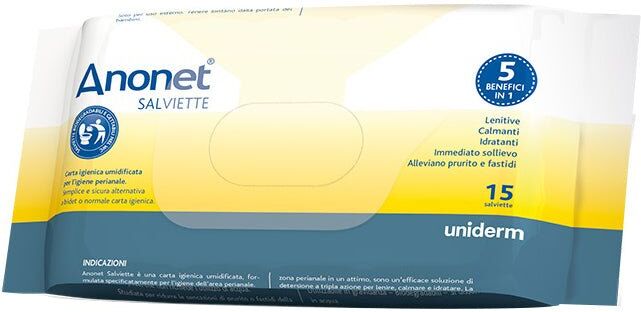 Uniderm Anonet salviette detergenti 15 pezzi