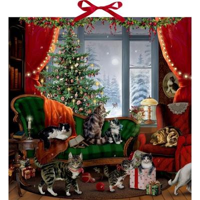 Wand-Adventskalender – Katzen am Fenster
