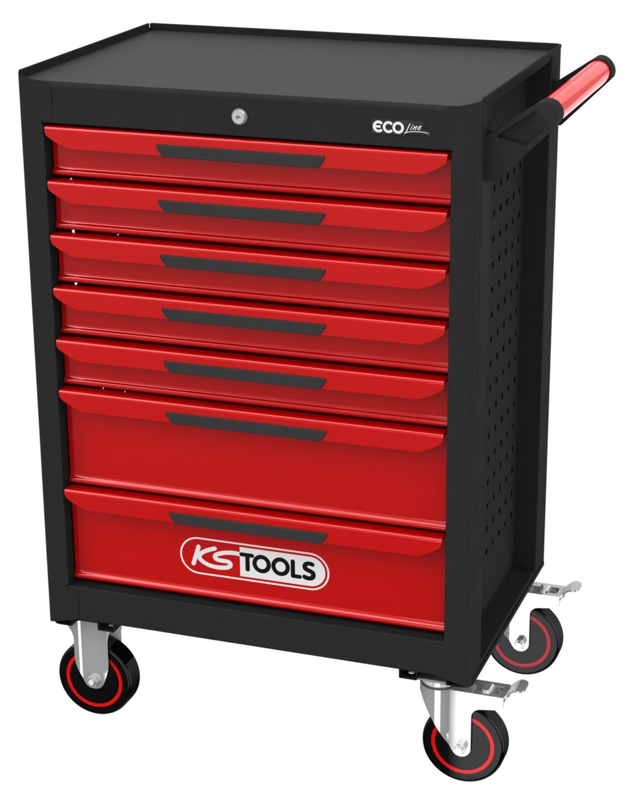 KS Tools ECOline werkbank met 7 lades, zwart/rood