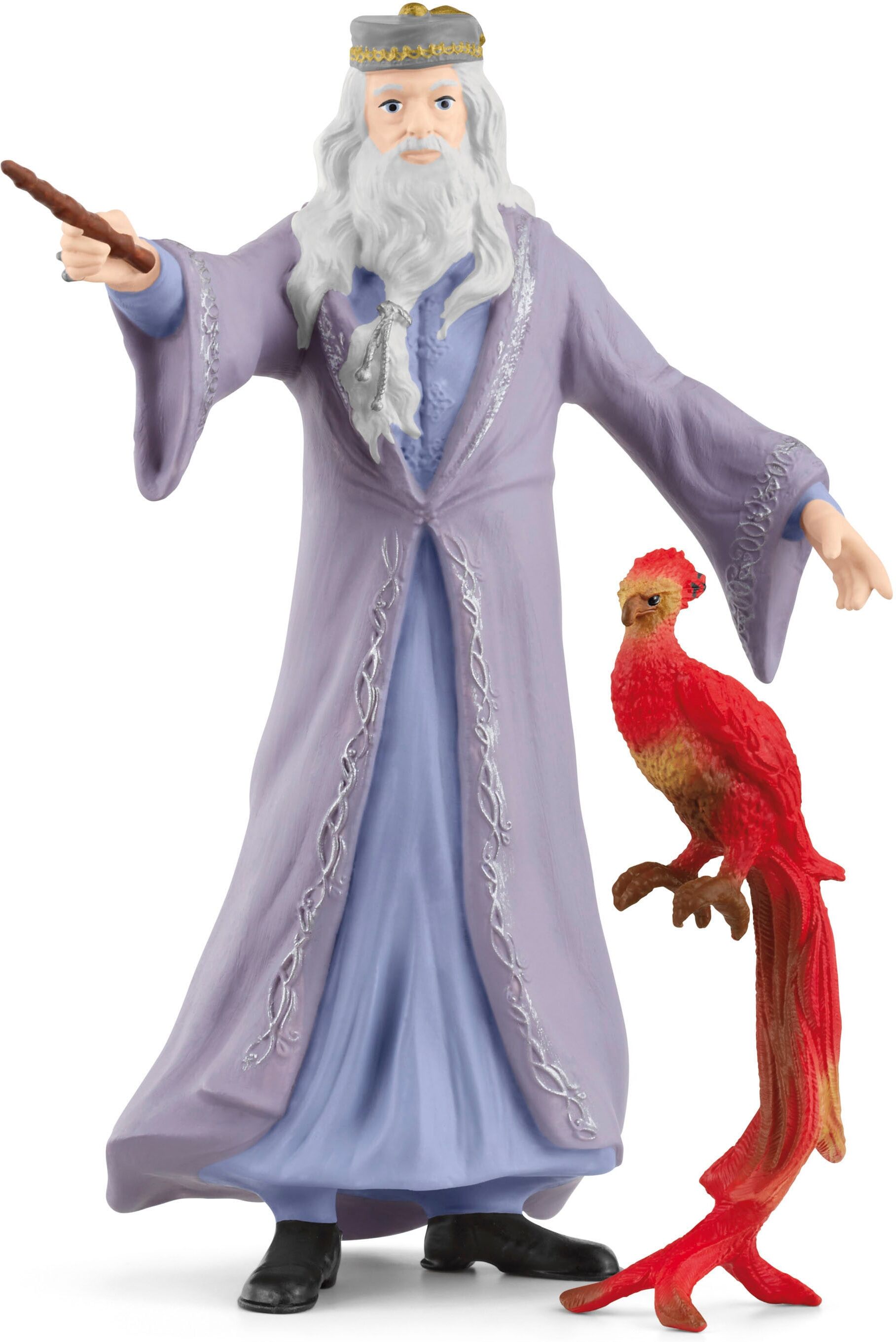 Spielfigur SCHLEICH "WIZARDING WORLD, Harry Potter™, Dumbledore™ & Fawkes (42637)", bunt, Spielfiguren, Kinder, Kunststoff, Spielfigur, Made in Europe