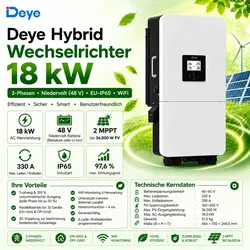 Deye  18  kW  Hybrid  Wechselrichter  SUN-18k-SG05LP3  3-Phasen  Niedervolt  EU-IP65  Wifi