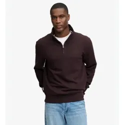 Superdry für Herren. M2014700A Essential Serif Logo Half-Zip-Sweatshirt bordeauxrot (XL), Lässig, Baumwolle