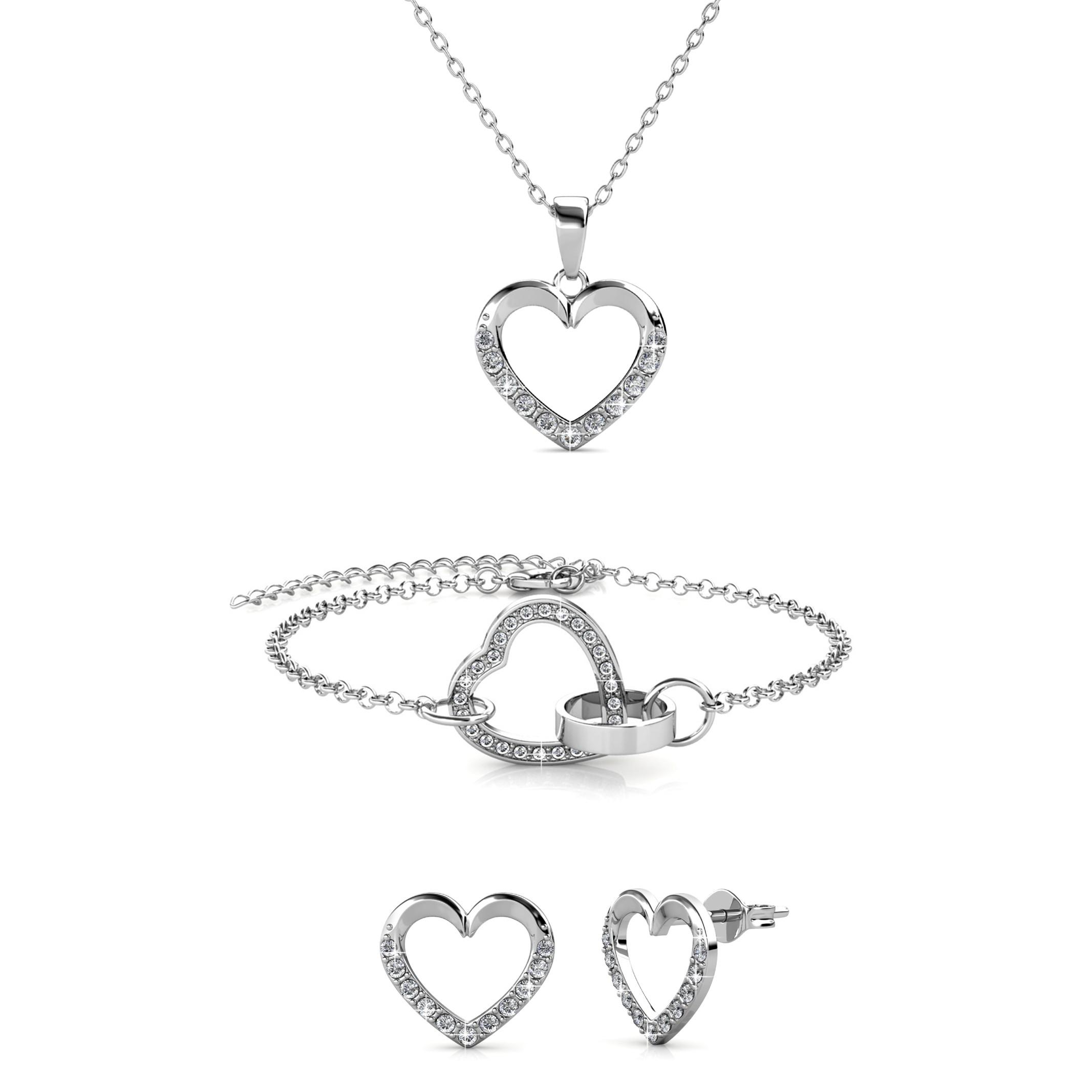 Locked Heart Lovett Twee sets - Zilver en kristal
