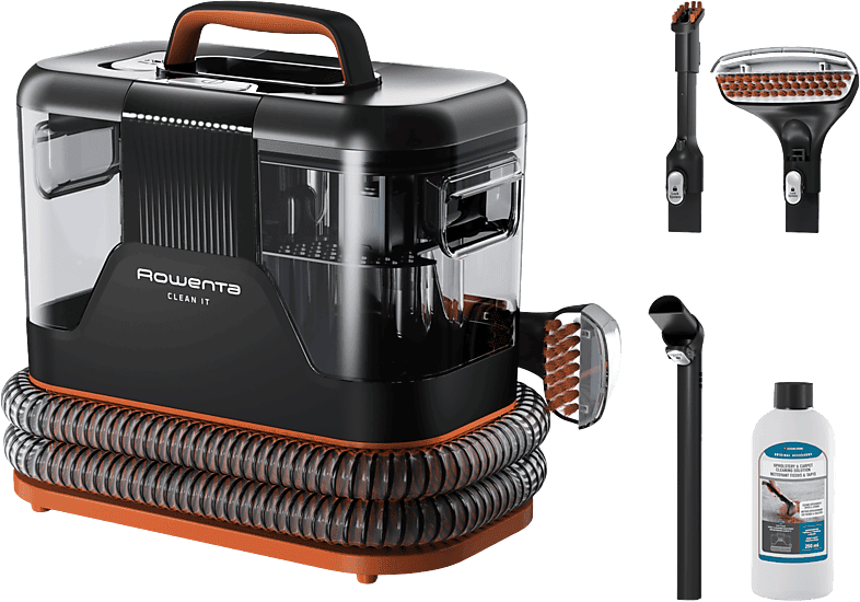 Aspirador de tapicerías - Rowenta IN5011 Clean It, Limpia y manchas, Depósito extraíble 1.8 L, Hasta 12.5 kPa, 400W, Sistema autolimpieza