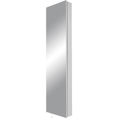 Schuhschrank GERMANIA "1189", weiß, B:50cm H:195cm T:14cm, Holzwerkstoff, Schränke, Schuhschrank, Drehschrank mit Spiegel, für schmale Flure, hinten offen, Tiefe: 18 cm