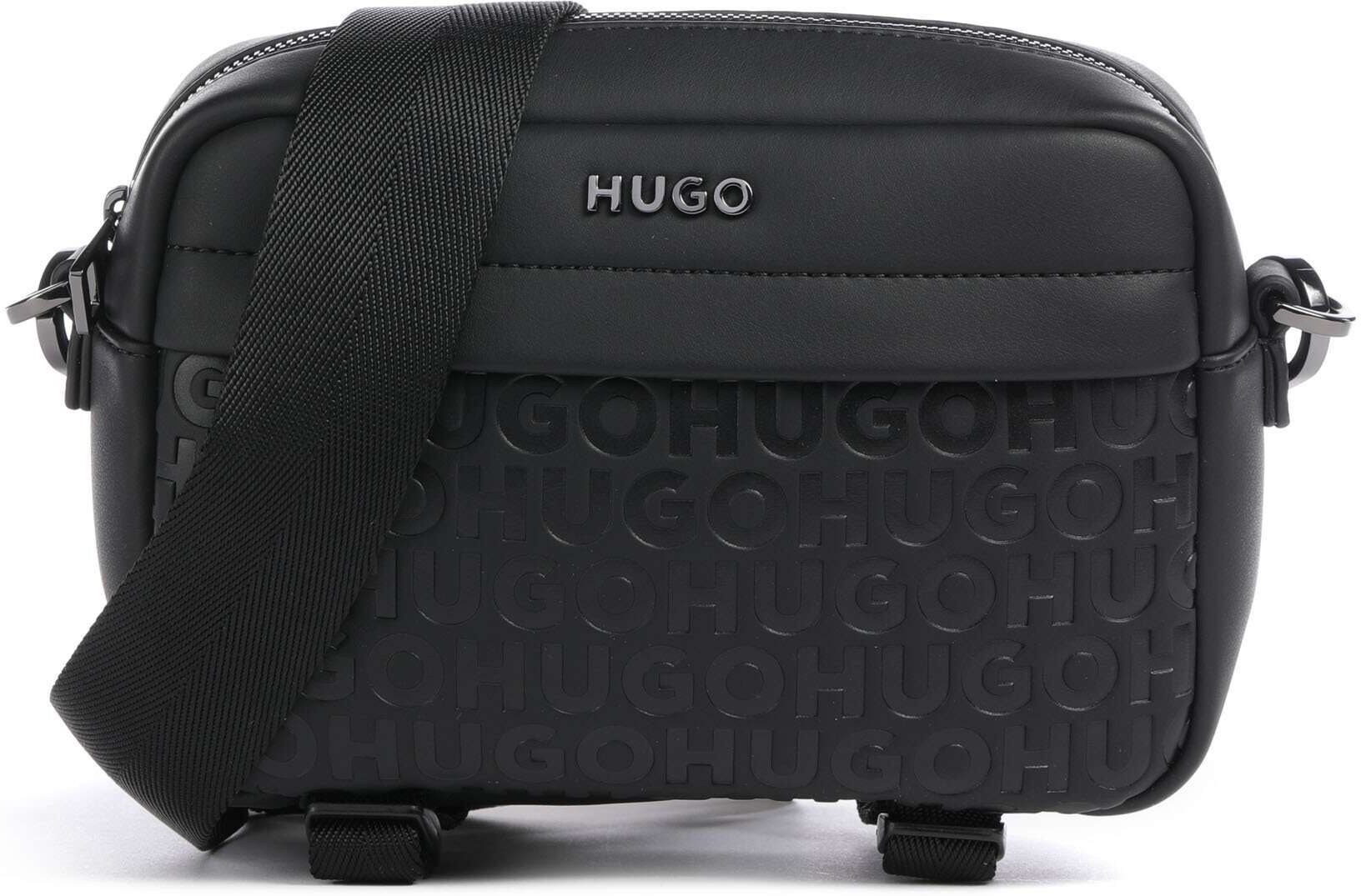 Hugo Jived Umhängetasche aus Leder, schwarz