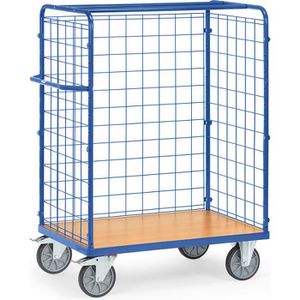 Fetra Paketwagen 8482-1, bis 600 kg, 1000 x 700 mm, Höhe 1550 mm, 3 Gitterwände