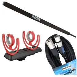 RØDE Micro BoomPole mit SM3R Halter mit keepdrum kabel, Mikrofon