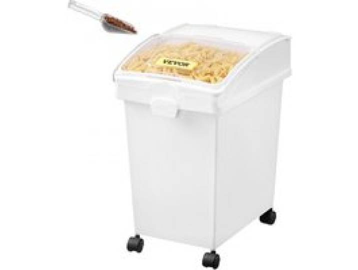 VEVOR Mehl und Reis Behälter Kapazität 15 kg, 3 Stück Aufbewahrungsbox Küche 25 x 35,5 x 43 cm, dreifach Vorratsdosen weiß Speicherung für Getreide und anderen Trockenwaren