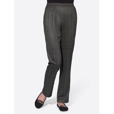 Schlupfhose CLASSIC BASICS, Damen, Gr. 44, Normalgrößen, grau (steingrau, gemustert), 100% Polyester, gemustert, lang, Hosen Schlupfhose