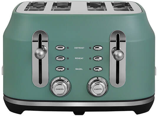Rangemaster Classic Mineral Green 4 Slice Toaster