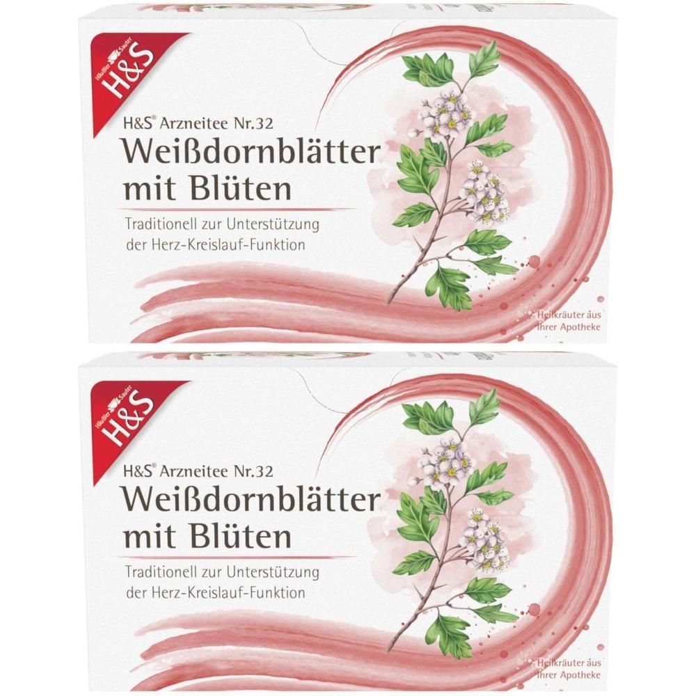 H&S Weißdornblätter mit Blüten Filterbeutel 2x 2x20x1,6 g