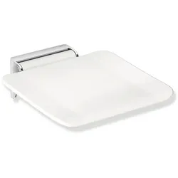 HEWI Klappsitz System 900, Wandkonsole Edelstahl, Signalweiß