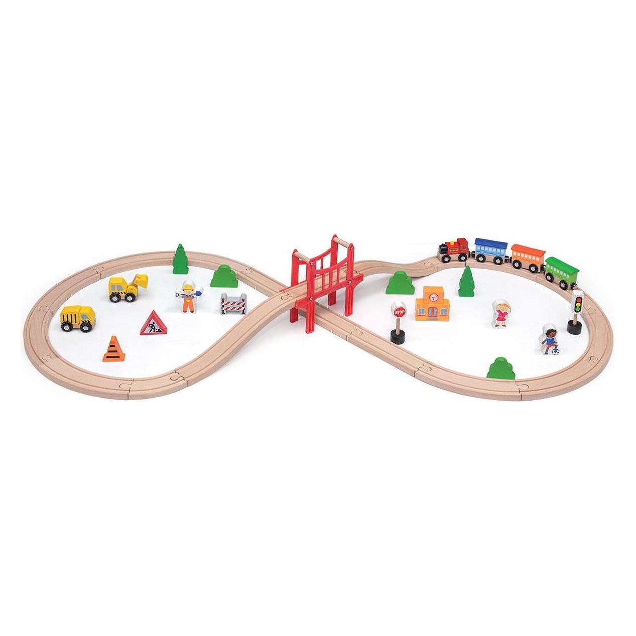 Viga Toys Holzeisenbahn-Set (6934510502669)