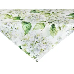 MITTELDECKE Landlust-Hortensie weiß 80/80 cm