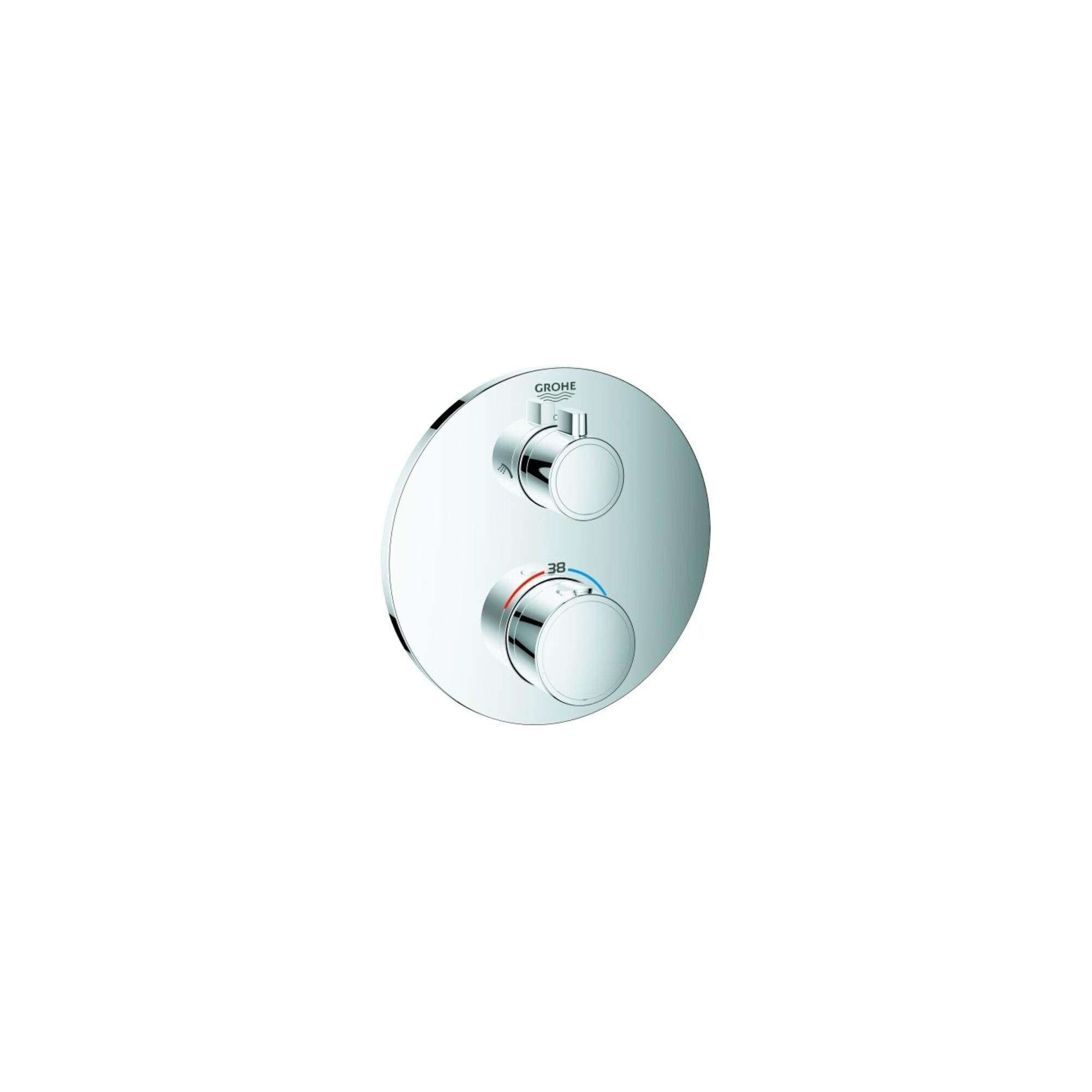 Grohe Fertigmontageset Grohtherm chr, UP-Brausethermostat mit 2-Wege-Umstellung (24076000)