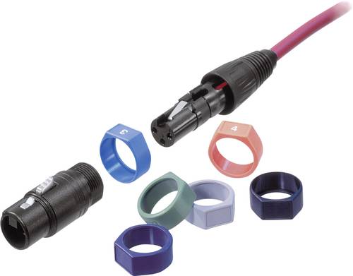 Neutrik XCR-SET Schwarz, Braun, Rot, Orange, Gelb, Grün, Blau, Violett, Grau, Weiß 10St.