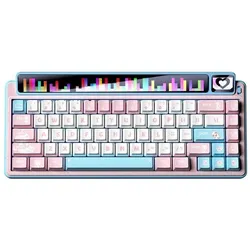 Aula Leobog gasket AMG65 Blue LightFeather switch RGB (Eng. Int., Kabelgebunden, Kabellos), Tastatur, Blau