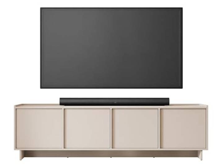 Mirjan24 TV-Schrank Yolkyn 195 - Modernes TV-Lowboard mit 4 Türen, grifflosem Öffnungssystem - Fernsehtisch/TV-Unterschrank für Wohnzimmer (Cashmere)