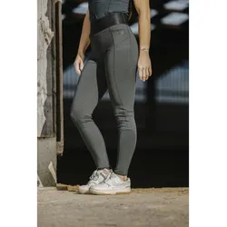 Ekkia Equitheme Damen Reitleggings Je t  ́aime Iris black, Größe: 38