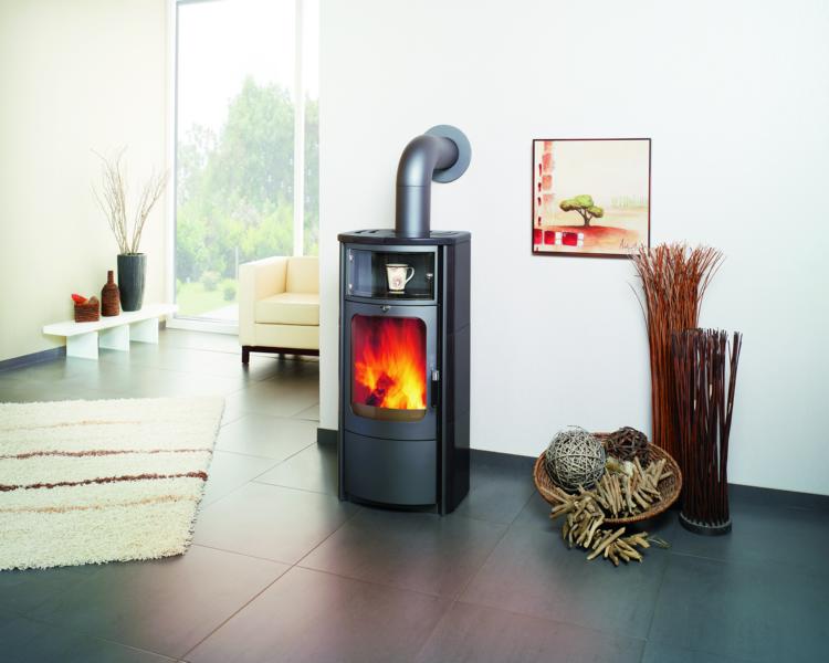 HARKGMBH Kaminofen Opera-B, 7 kW Ofenkacheln meteor-schwarz 08080624