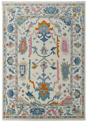 Grand Bazaar Larson Hand Knotted Floral & Botanical Transitional Area Rug