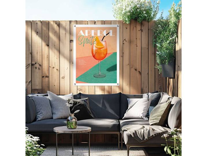 Outdoor-Poster Aperol Time Polyester Orange 60 x 80 x 0cm