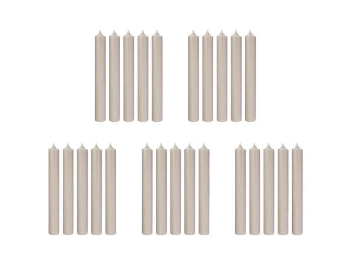 Bougies longues RAINBOW - Lot de 25 18cm Beige