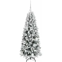 vidaXL, Weihnachtsbaum, Jannis (mit LEDs und Silberkugeln) (120 cm)