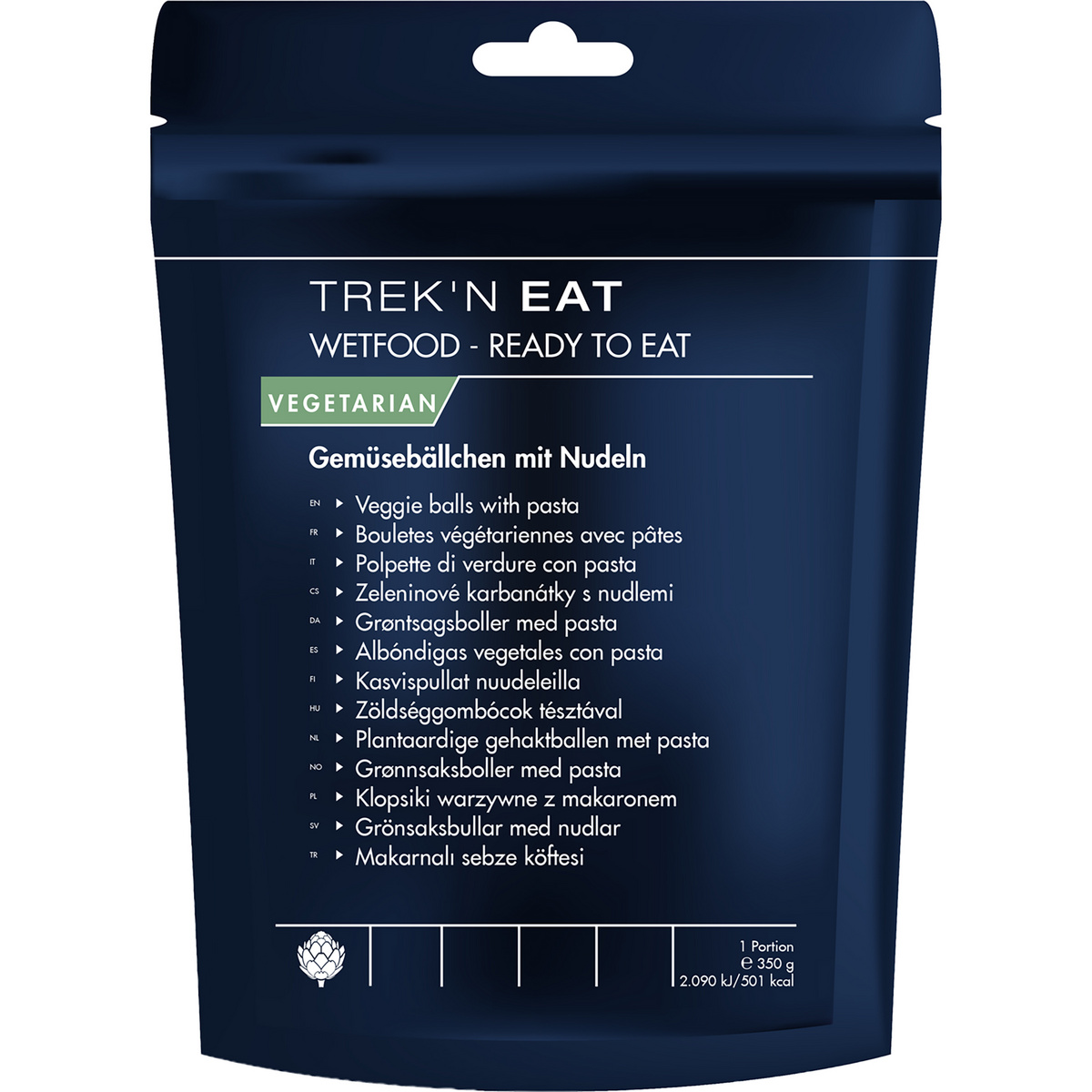 Trek'n Eat Ready to Eat Gemüsebällchen mit Nudeln (Größe 350g, blau)