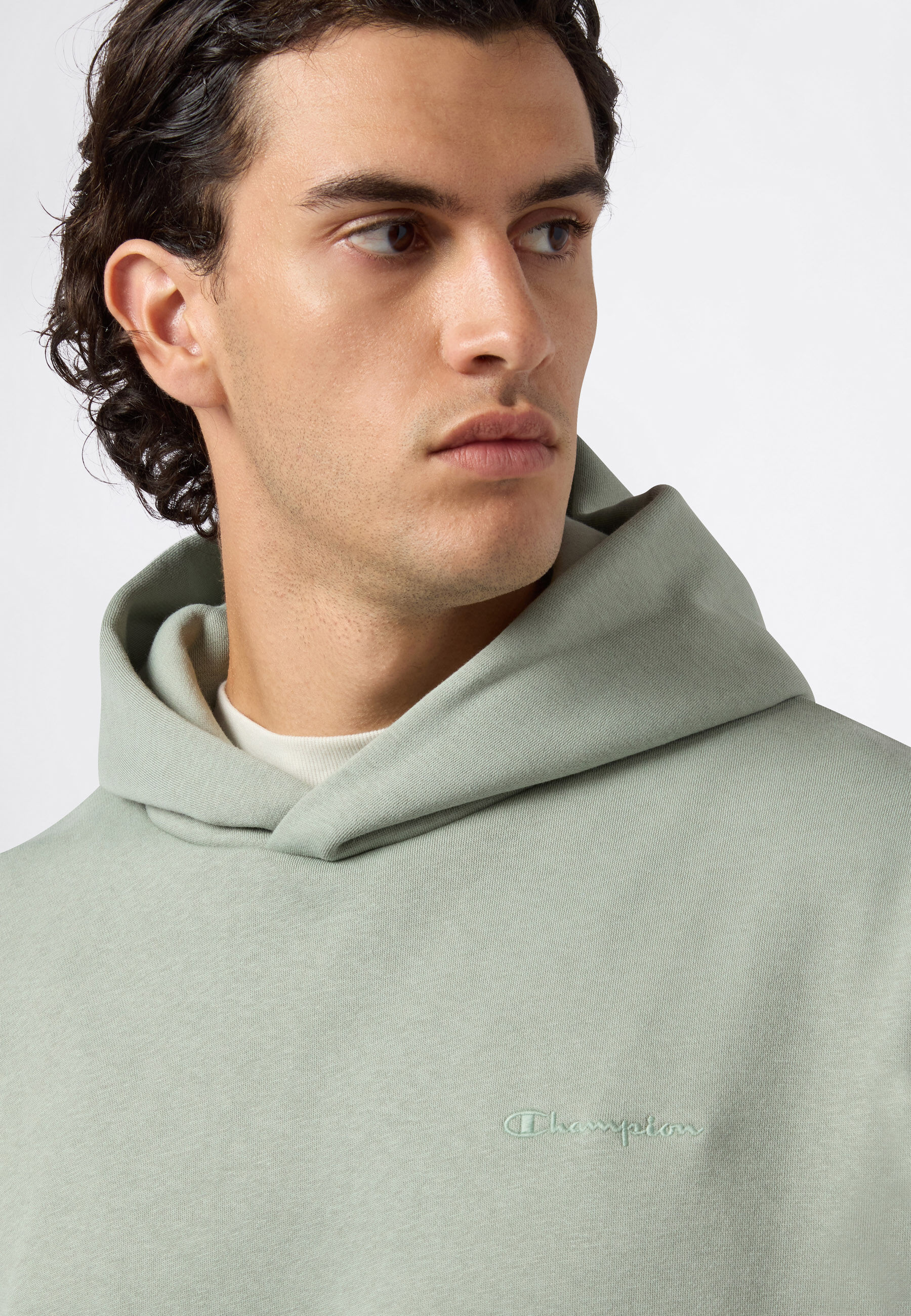 Kapuzensweatshirt CHAMPION, Herren, Gr. XL (56/58), grün (ecg), Obermaterial: 70% Baumwolle, 30% Polyester, Sweatshirts Kapuzensweatshirt, mit Kapuze, aus Baumwolle und Polyester, in den Grössen S bis XXL ecg XL (56/58)