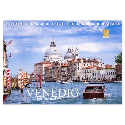 Venedig bei Tag und Nacht (Tischkalender 2027 DIN A5 quer), CALVENDO Monatskalender