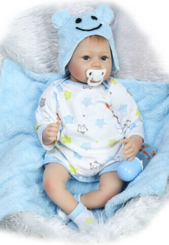 Zhixia Reborn Baby Pop 55 cm - Handgemaakte Levensechte Pop van Zacht Siliconen en Vinyl