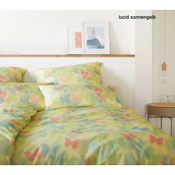 Elegante Bettwäsche Lucid Jersey - 155x220 cm + 80x80 cm	lucid sonnengelb