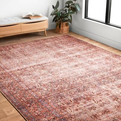 Alexander Home Tremezzina Printed Botanical Boho Vintage Rug