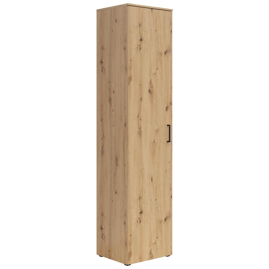 Mehrzweckschrank , Eiche Artisan , Kunststoff , 5 Fächer , 45x195x40 cm , FSC MIX , erweiterbar, stehend , Waschküche, Mehrzweckschrank