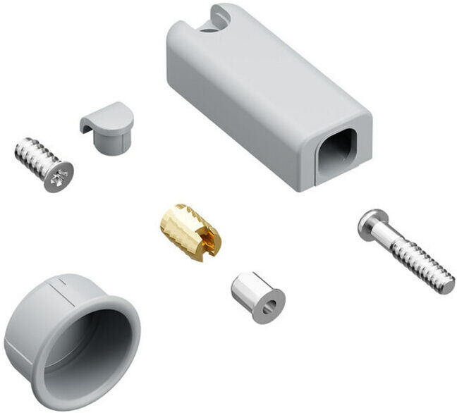Hettich WingLine L, 9264191 Retenue sol décalage 3mm Plastique gris (9264191)