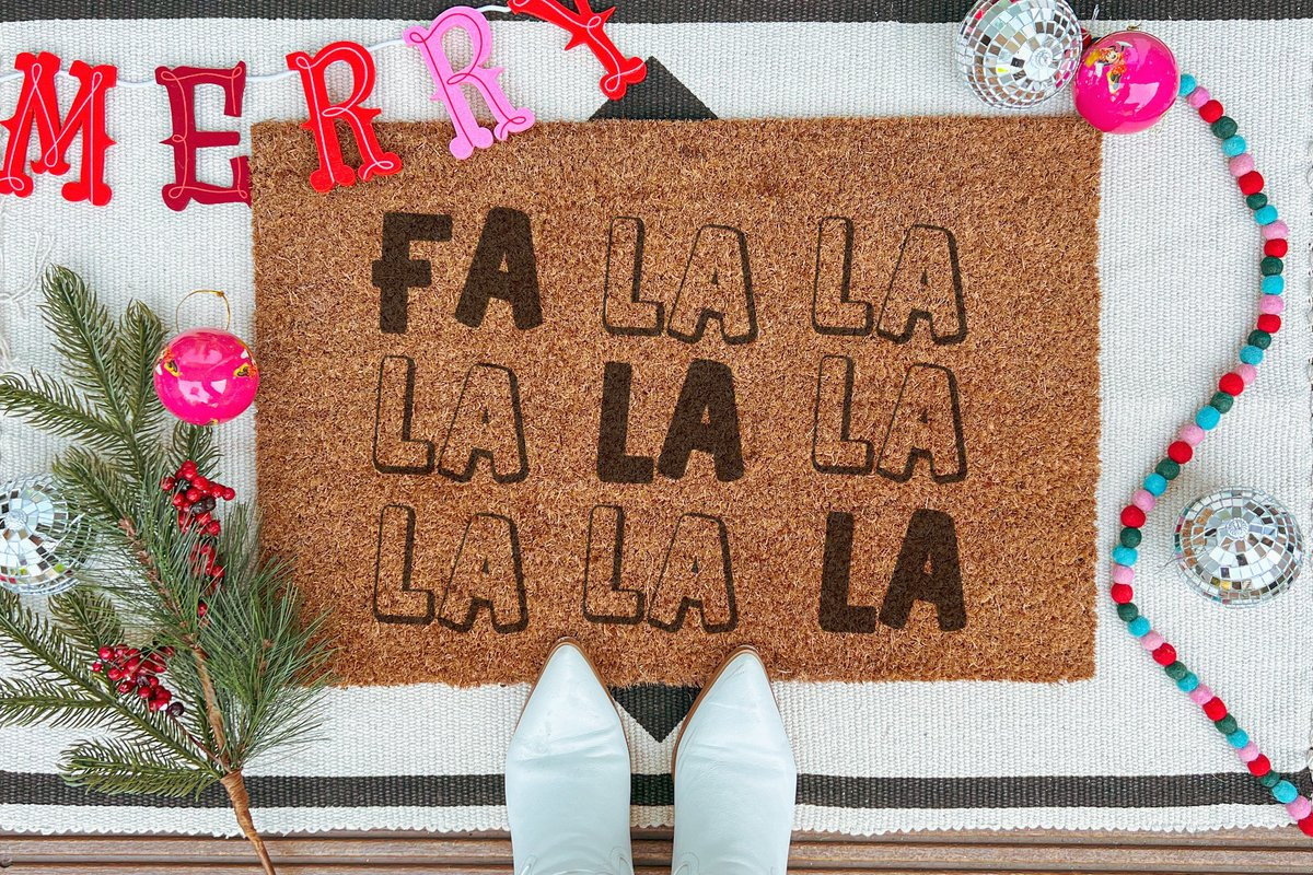 Fa La La Christmas Ingangsmat 90 x 60 cm